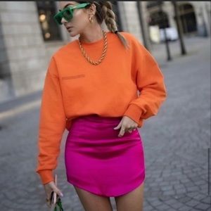 Zara Satin Effect Mini Skirt